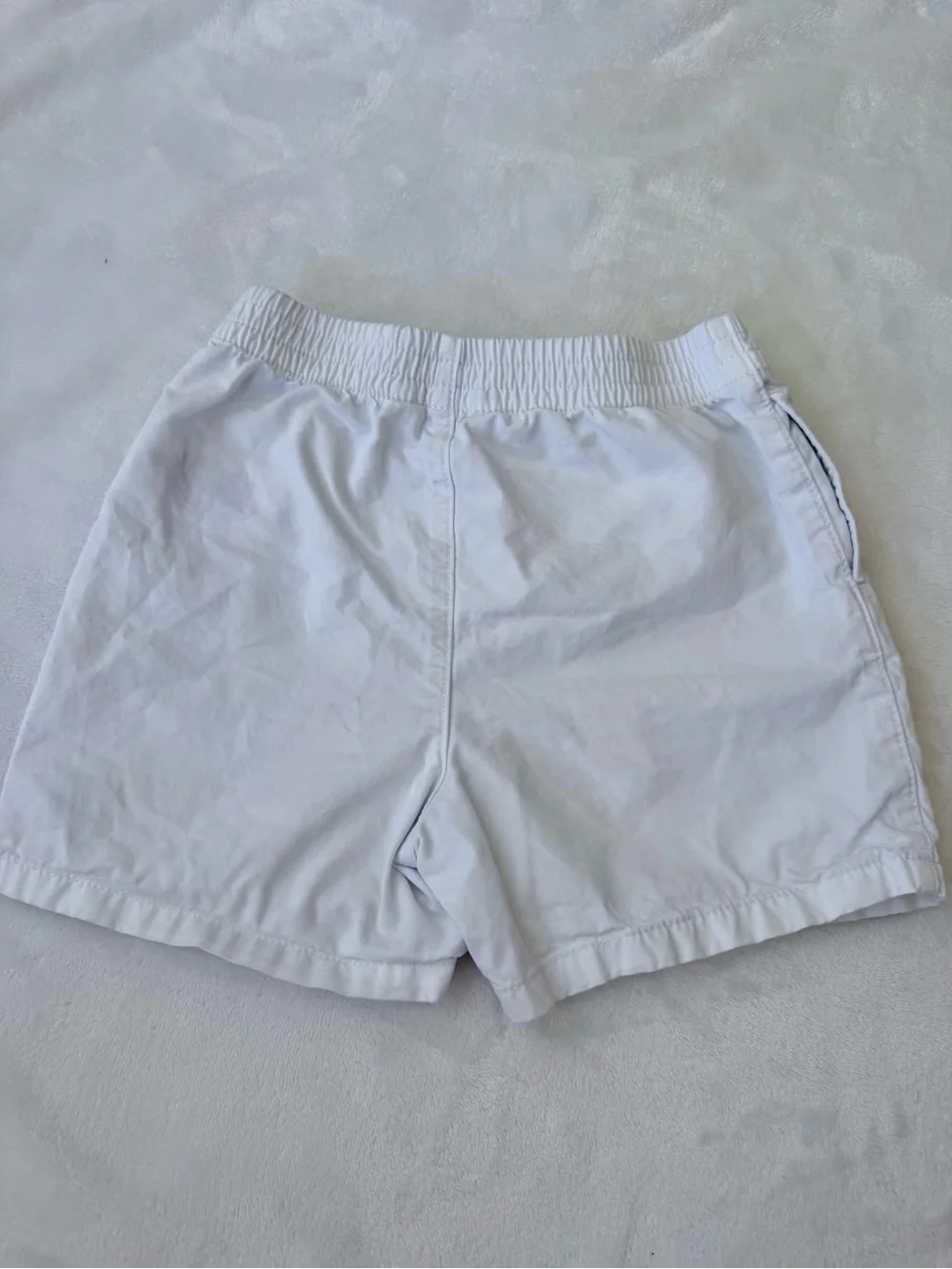 Toddler White Ralph Lauren Elastic Waist Shorts (size 18M)